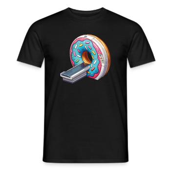 Manip Radio Scanner MRI Radiology Donut of truth - Men's T-Shirt - black - Front - AI Model Male 178 light (178cm)