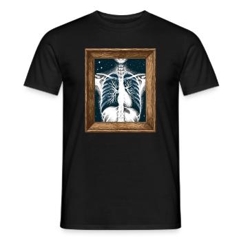 Art médical Thoracique Peinture Radiologie - T-shirt homme - noir - Devant - AI Model Male 178 light (178cm)