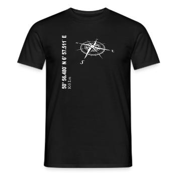 Koordinaten Köln - Männer T-Shirt - Schwarz - Vorne - AI Model Male 178 light (178cm)