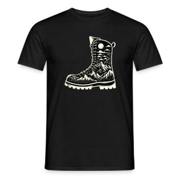 Chaussure de randonnée pour Randonneur et Trekkeur - T-shirt homme - noir - Devant - AI Model Male 178 light (178cm)