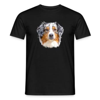 Berger australien - T-shirt homme - noir - Devant - AI Model Male 178 light (178cm)