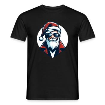 Hipster Weihnachtsmann - Weihnachts-Chic - Männer T-Shirt - Schwarz - Vorne - AI Model Male 178 light (178cm)