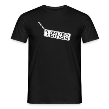 Limited Edition Design Schild Style - Männer T-Shirt - Schwarz - Vorne - AI Model Male 178 light (178cm)