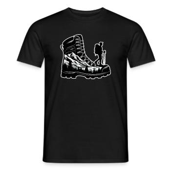 Hiking boots Mountain Trekkeur Randonneur - Men's T-Shirt - black - Front - AI Model Male 178 light (178cm)