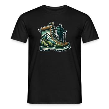 Chaussure randonnée Montagne Trekkeur Randonneur - T-shirt homme - noir - Devant - AI Model Male 178 light (178cm)