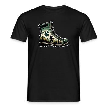 Chaussure randonnée Montagne Trekkeur Randonneur - T-shirt homme - noir - Devant - AI Model Male 178 light (178cm)