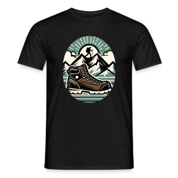 Chaussure randonnée Montagne Trekkeur Randonneur - T-shirt homme - noir - Devant - AI Model Male 178 light (178cm)
