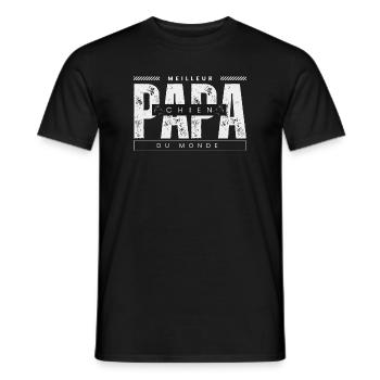 Meilleur Chien du Monde - Design Distress - T-shirt homme - noir - Devant - AI Model Male 178 light (178cm)