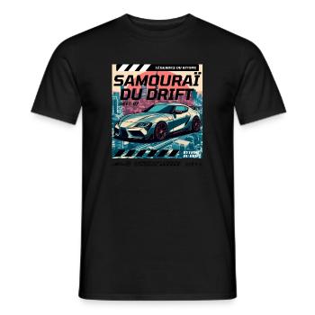 Samouraï Drift Urbaine - T-shirt homme - noir - Devant - AI Model Male 178 light (178cm)