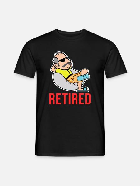 Leisure senior saying retirement pensioner pension - Men's T-Shirt - black