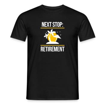 Déclaration de retraite Pensionné Senior - T-shirt homme - noir - Devant - AI Model Male 178 light (178cm)