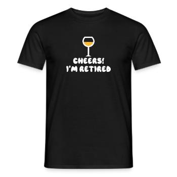 Déclaration d'adieu Pension de retraite pour personnes âgées - T-shirt homme - noir - Devant - AI Model Male 178 light (178cm)