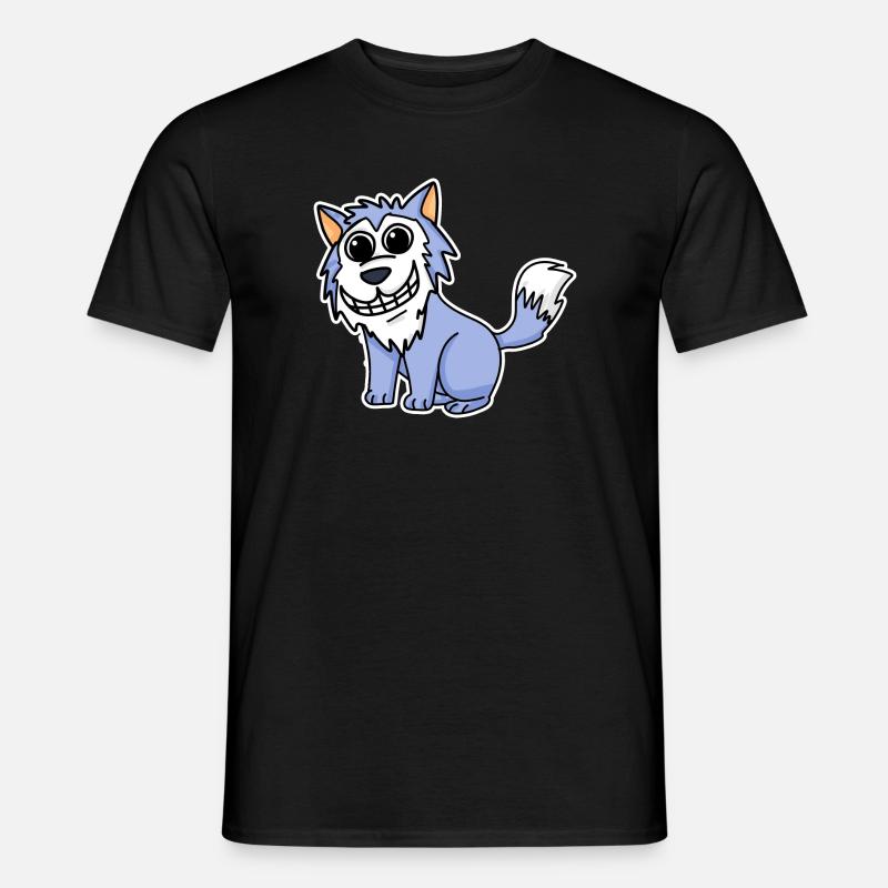 Wolf - Männer T-Shirt - Schwarz