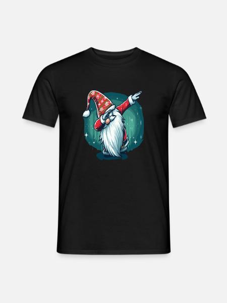 Dabbing Christmas Gnome - Men's T-Shirt - black