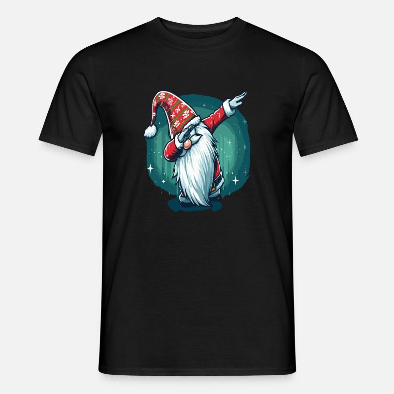 Dabbing Christmas Wichtel - Männer T-Shirt - Schwarz