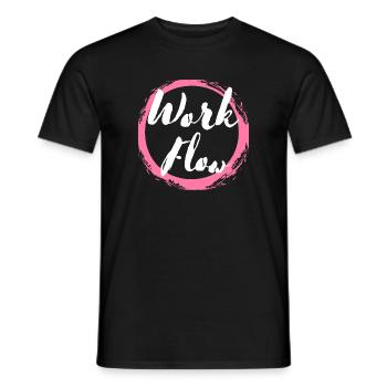 Work Flow Productivity Focus Motivation Shirt - Men's T-Shirt - black - Front - AI Model Male 178 light (178cm)