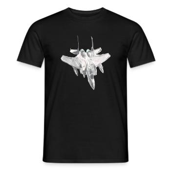 F15 Fighter Jet Pilot Aviation Shirt Gift Idea - Men's T-Shirt - black - Front - AI Model Male 178 light (178cm)