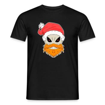 Weihnachtsmann Totenkopf - Männer T-Shirt - Schwarz - Vorne - AI Model Male 178 light (178cm)