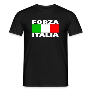 FORZA ITALIA - T-shirt homme - noir - Devant - AI Model Male 178 light (178cm)
