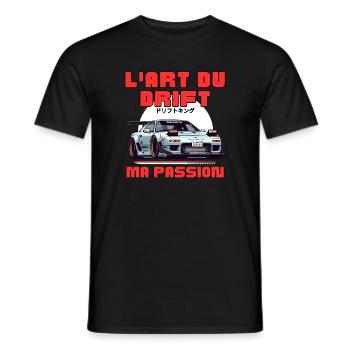 Art du Drift Ma Passion - T-shirt homme - noir - Devant - AI Model Male 178 light (178cm)