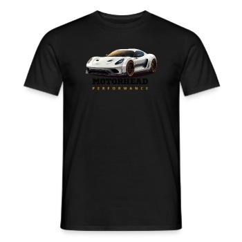 Performance-Sportwagen - Männer T-Shirt - Schwarz - Vorne - AI Model Male 178 light (178cm)