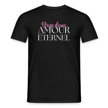 Brise Douce Amour Éternel - T-shirt homme - noir - Devant - AI Model Male 178 light (178cm)