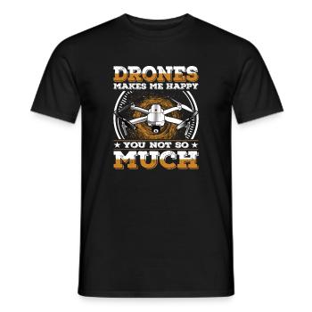 Drone Joy – You're Not So Mine - Men's T-Shirt - black - Front - AI Model Male 178 light (178cm)