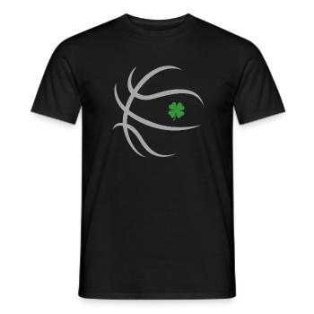 Boston Lucky Basketball Shamrock Fan-Trikot - Männer T-Shirt - Schwarz - Vorne - AI Model Male 178 light (178cm)