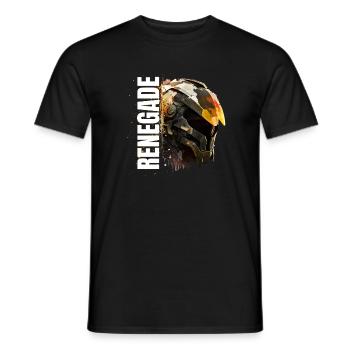 Futuristic Energy Splash Helmet - Men's T-Shirt - black - Front - AI Model Male 178 light (178cm)