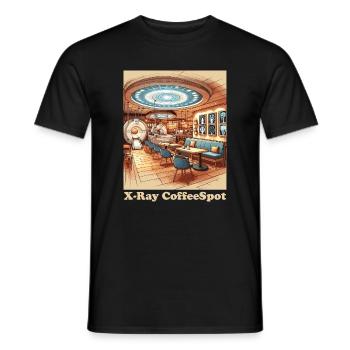 Cafe Radiology Medical Art Barista Manip Radio - Men's T-Shirt - black - Front - AI Model Male 178 light (178cm)