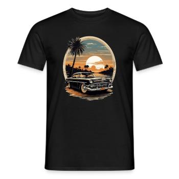 Classic Cars 1950 - Männer T-Shirt - Schwarz - Vorne - AI Model Male 178 light (178cm)