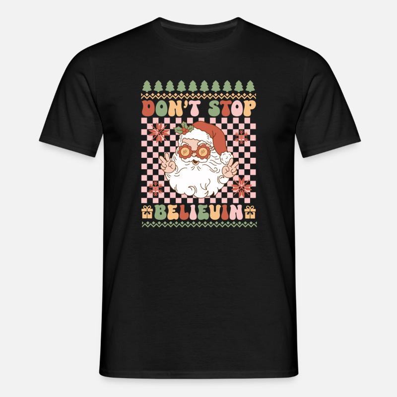 Hässlicher Weihnachtspullover - Männer T-Shirt - Schwarz