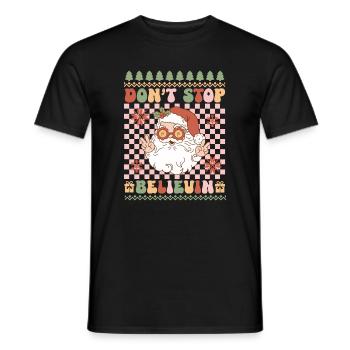 Pull de Noël moche - T-shirt homme - noir - Devant - AI Model Male 178 light (178cm)