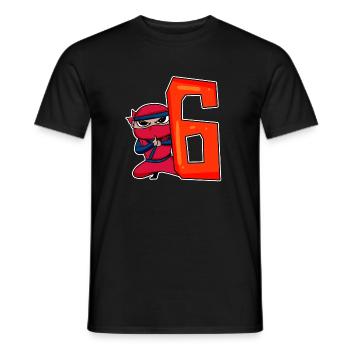 6 ans garçon ninja - 6e anniversaire - j’ai 6 ans - T-shirt homme - noir - Devant - AI Model Male 178 light (178cm)