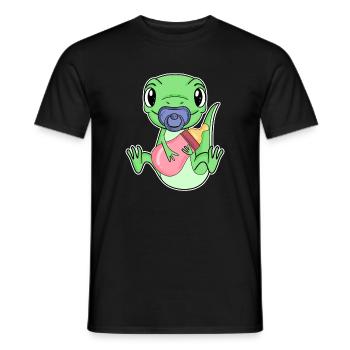 Baby Echse Motiv - Männer T-Shirt - Schwarz - Vorne - AI Model Male 178 light (178cm)