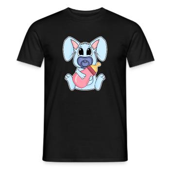 Baby Hase Motiv - Männer T-Shirt - Schwarz - Vorne - AI Model Male 178 light (178cm)