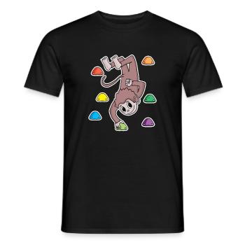 Affe Felsklettern Klettern - Männer T-Shirt - Schwarz - Vorne - AI Model Male 178 light (178cm)