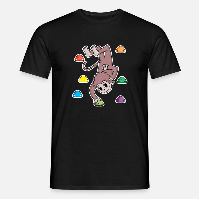 Affe Felsklettern Klettern - Männer T-Shirt - Schwarz