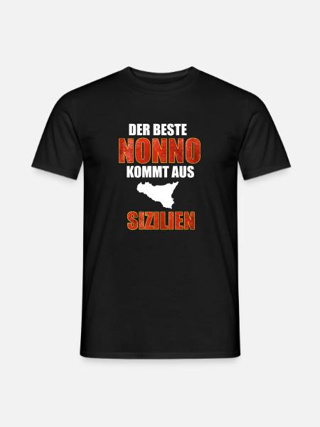 Sizilien, Sicilia, Nonno - Männer T-Shirt - Schwarz