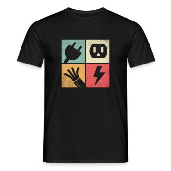 Connectors & Pastel Flashes - Men's T-Shirt - black - Front - AI Model Male 178 light (178cm)