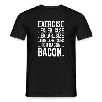 Speck trainieren - Männer T-Shirt - Schwarz - Vorne - AI Model Male 178 light (178cm)