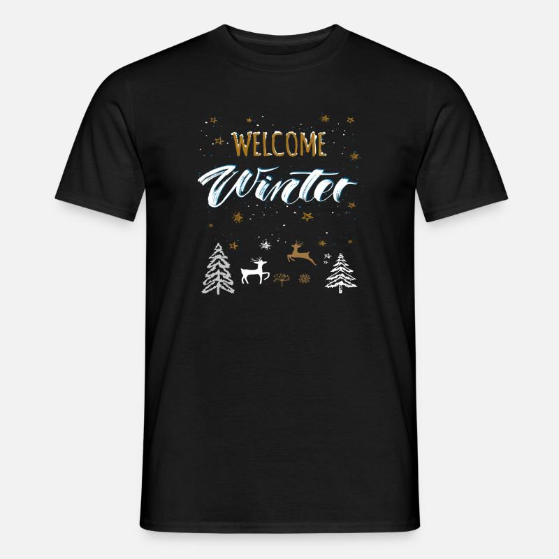 Welcome Winter - Männer T-Shirt - Schwarz