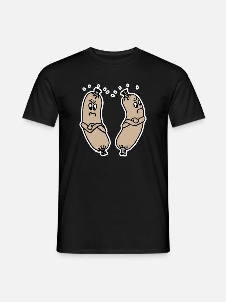 beleidigte Leberwurst - Männer T-Shirt - Schwarz