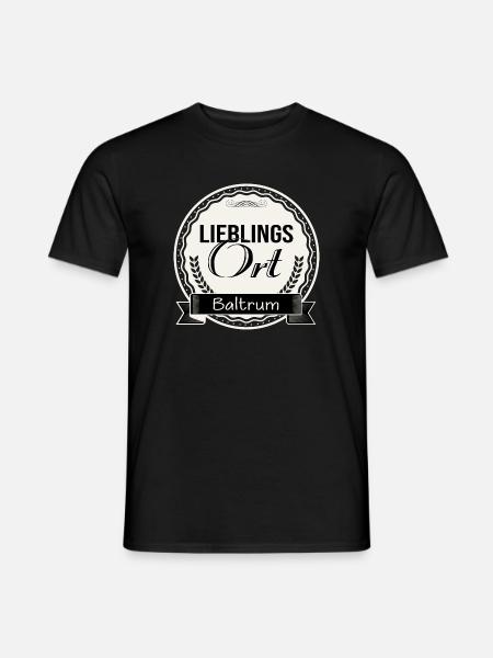 Lieblingsort Baltrum - Männer T-Shirt - Schwarz