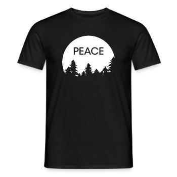 Baum Frieden Symbol Wald Bäume Peace Frieden icon - Männer T-Shirt - Schwarz - Vorne - AI Model Male 178 light (178cm)