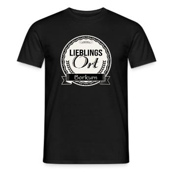 Lieblingsort Borkum - Männer T-Shirt - Schwarz - Vorne - AI Model Male 178 light (178cm)