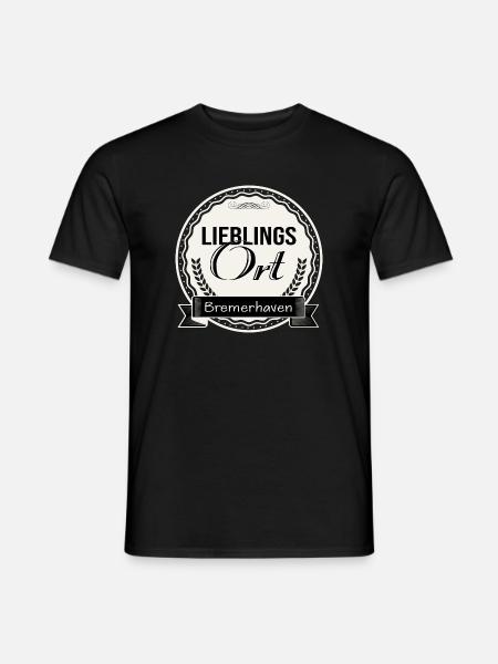 Lieblingsort Bremerhaven - Männer T-Shirt - Schwarz