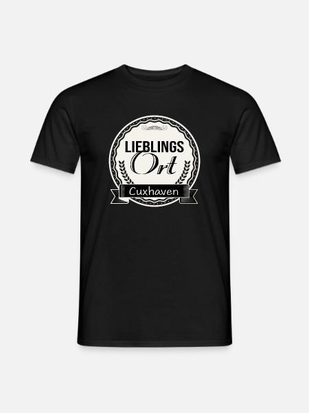 Lieblingsort Cuxhaven - Männer T-Shirt - Schwarz