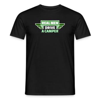 Camper Statement Camping Randonneur Wanderlust - T-shirt homme - noir - Devant - AI Model Male 178 light (178cm)