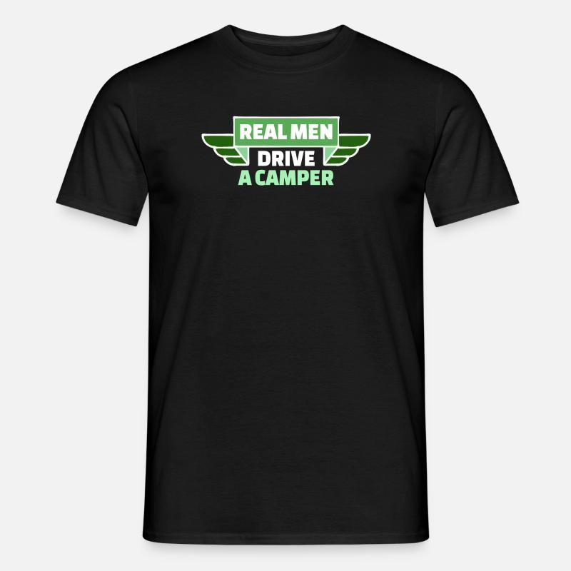 Camper Statement Camping Wanderer Wanderlust - Männer T-Shirt - Schwarz